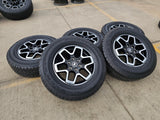 18" Ford Bronco wheels rims tires black 95213 Ranger tires BRIDGESTONE DUELER AT Texas Truck Tire