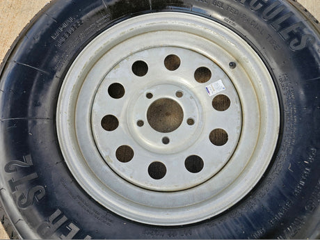 (1) 15x5 Dexstar Steel Trailer wheel rim tire 5x4.5 5x114.3 Texas Truck Tire