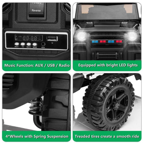12V Kids Ride-On Truck with Remote Control and Safety Features