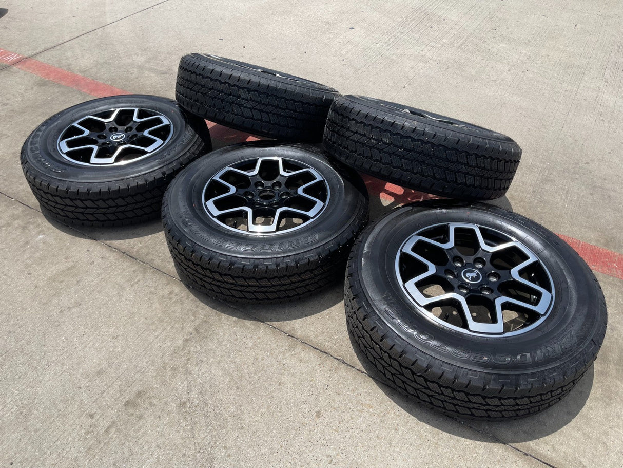 18" Ford Bronco wheels rims black 10389 Ranger tires 2022 2023 2024 2025 Texas Truck Tire