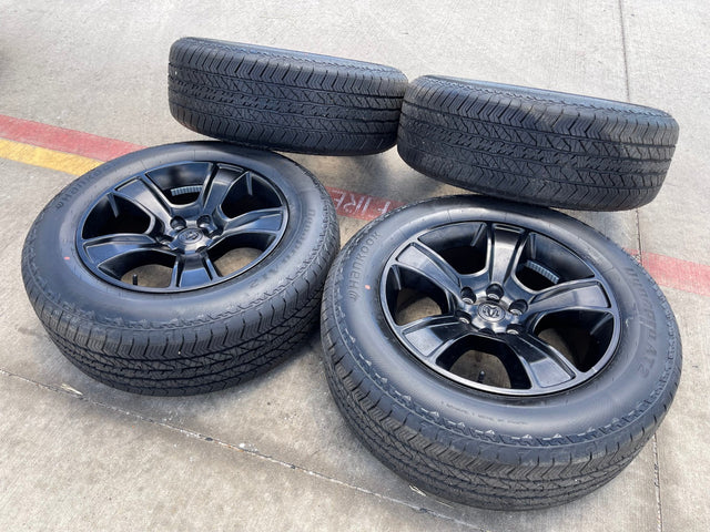 20" Dodge Ram 1500 OEM LIMITED Black 2676 2723 wheels rims NEW HANKOOK A/T2 Texas Truck Tire