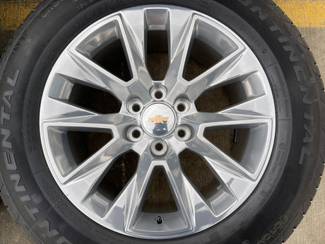 20" Chevy Tahoe Silverado 5920 OEM wheels rims GMC Yukon 2025 2026 CONTINENTAL Texas Truck Tire