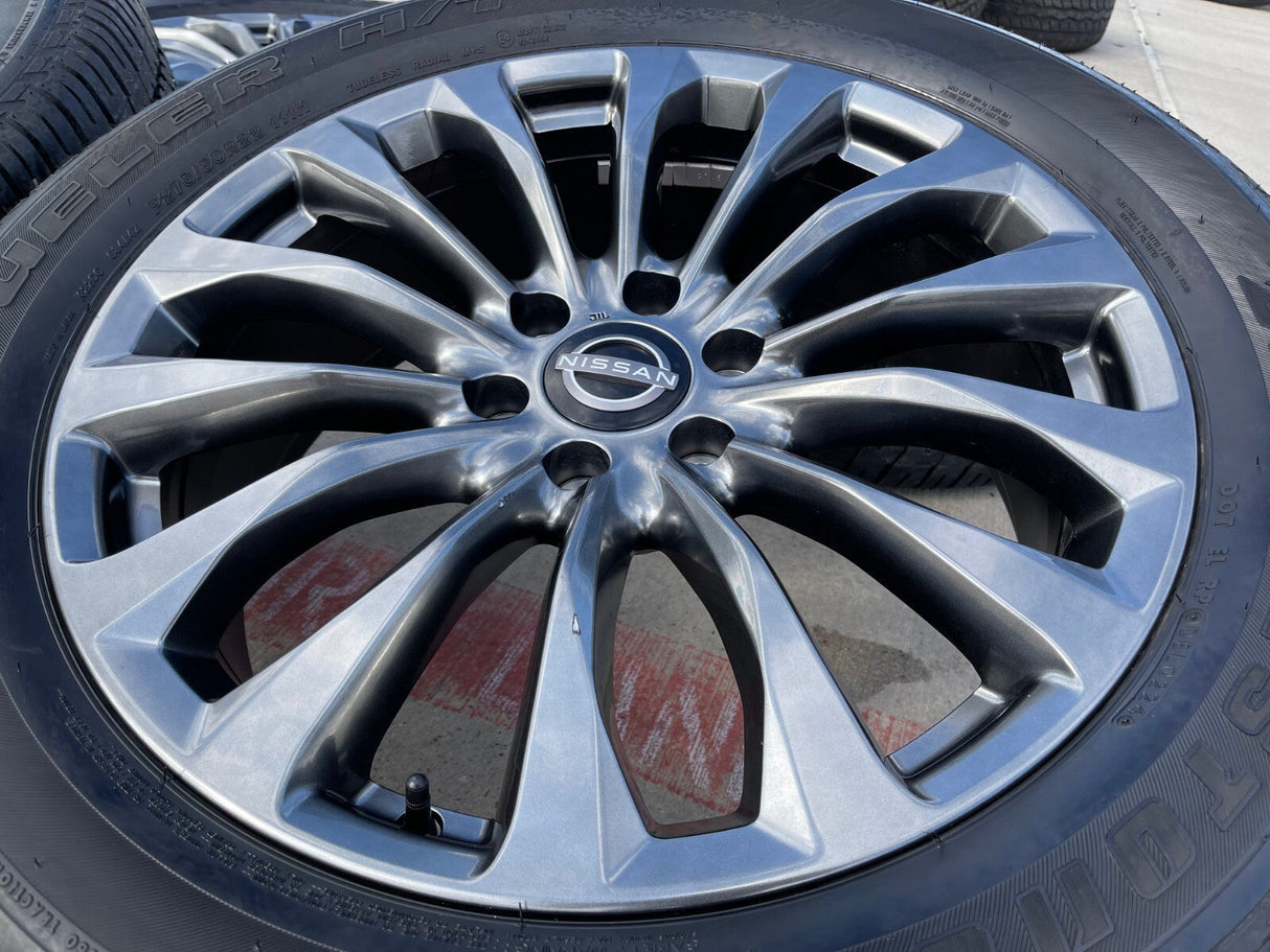 22" Infiniti QX80 QX56 Nissan Titan OEM wheels rims 62799 73770 tires Texas Truck Tire