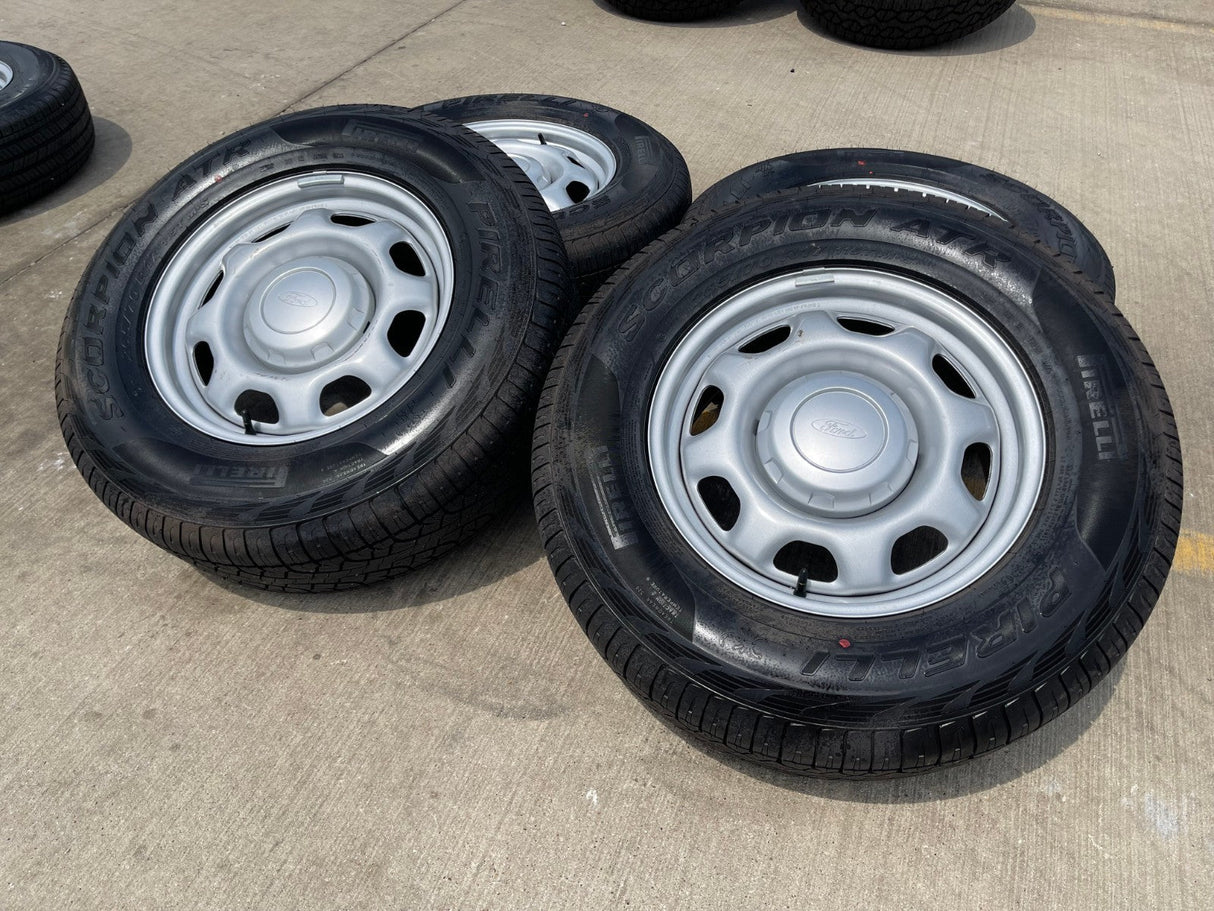 17" Ford F-150 OEM rims wheels 3857 tires steel 2024 2025 2026 PIRELLI A/T NEW Texas Truck Tire