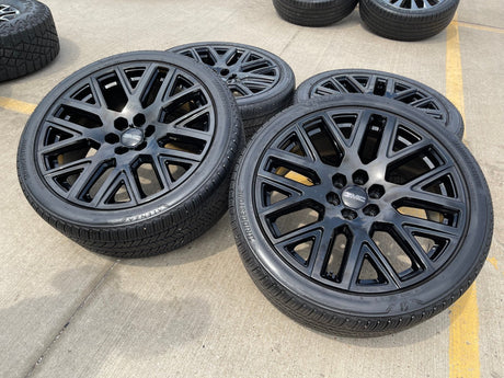 24" GMC Yukon Sierra DENALI OEM wheels rims black 2022 2023 2024 2025 2026 NEW Texas Truck Tire