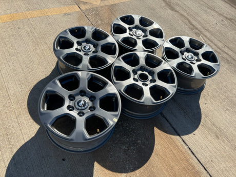(5) 17" Ford Bronco 2023 2024 2025 2026 wheels rims 10384 OEM Ranger GRAY NEW Texas Truck Tire