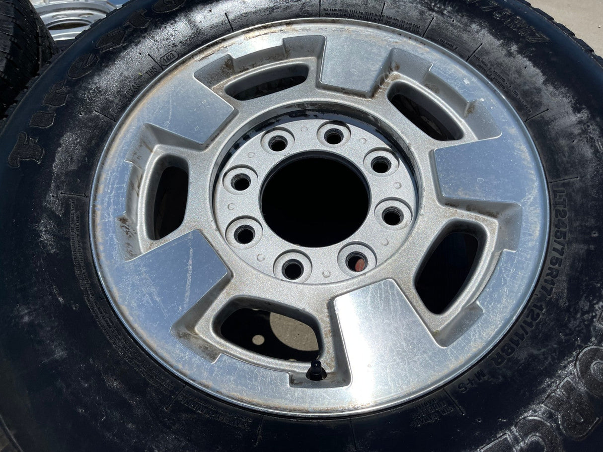 17" Chevy Silverado GMC Sierra 2500 3500 OEM 5500 wheels rims FIRESTONE Texas Truck Tire