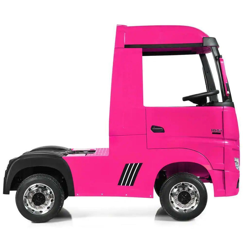Electric Kids Toy Mercedes Benz Actros Remote Control Pink Ride-on Car 12V