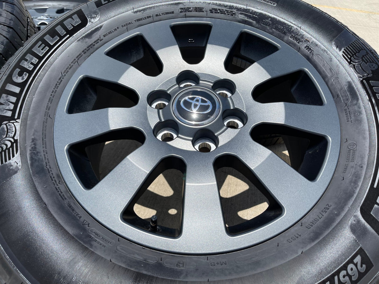 18" Toyota Land Cruiser OEM TRD wheels rims 95952 Tundra Sequoia MICHELIN Texas Truck Tire