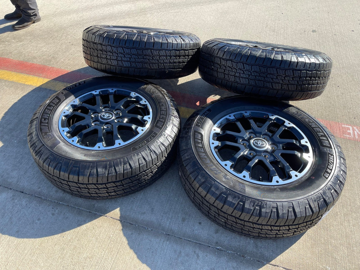 18" Toyota Tundra TRD OEM black wheels rims 75273 Sequoia 2024 2025 2026 NEW Texas Truck Tire