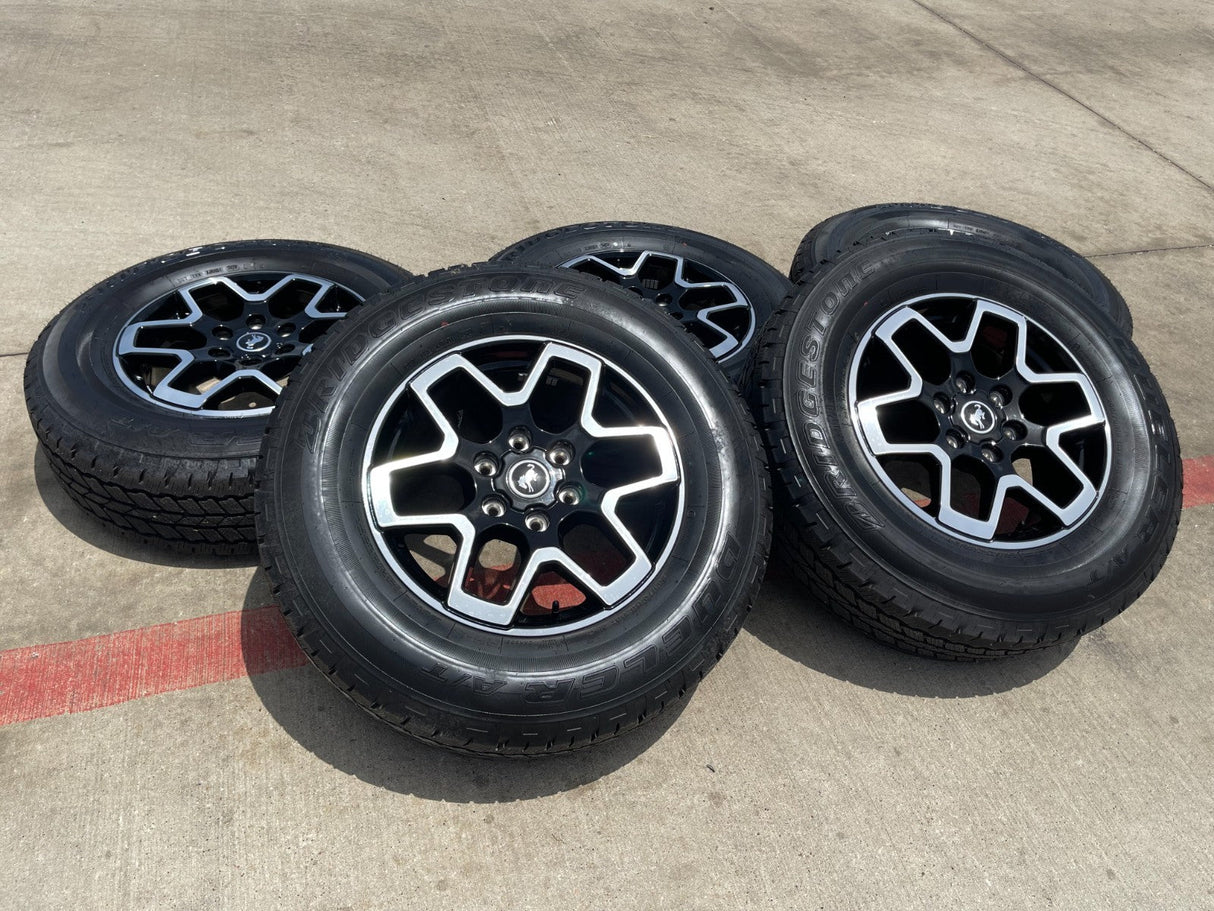 18" Ford Bronco wheels rims black 10389 Ranger tires 2022 2023 2024 2025 Texas Truck Tire