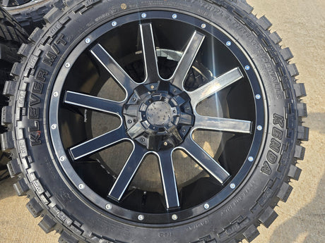 20x10 20" Lethal Off-Road Chevy Silverado Ford F-150 RAM wheels rims 6x139 6x135 Texas Truck Tire