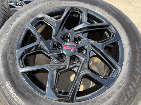 20" GMC Sierra Yukon AT4 Tahoe Silverado 95369 OEM wheels rims CONTINENTAL NEW Texas Truck Tire