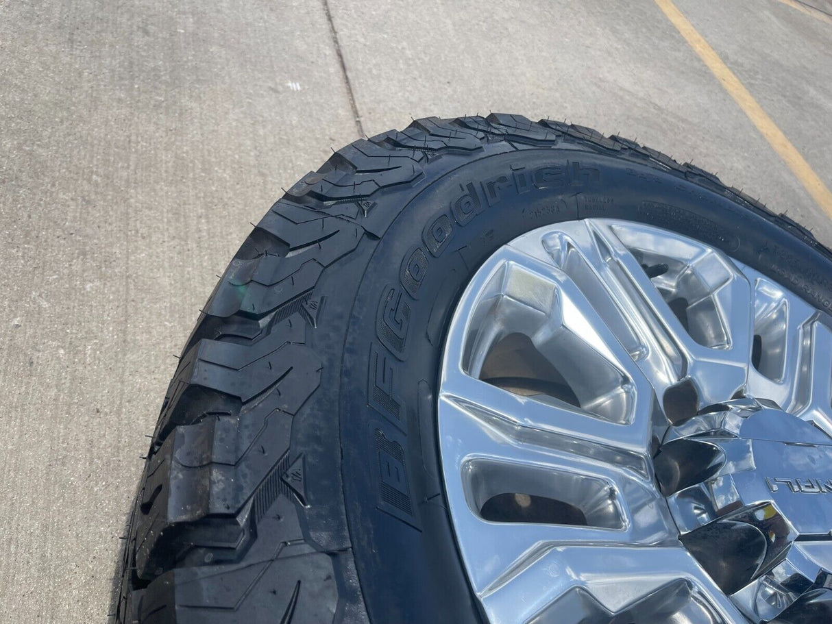 20" GMC Sierra Denali 2500 3500 OEM 5957 wheels rims 2024 2025 NEW BFG KO2 Texas Truck Tire