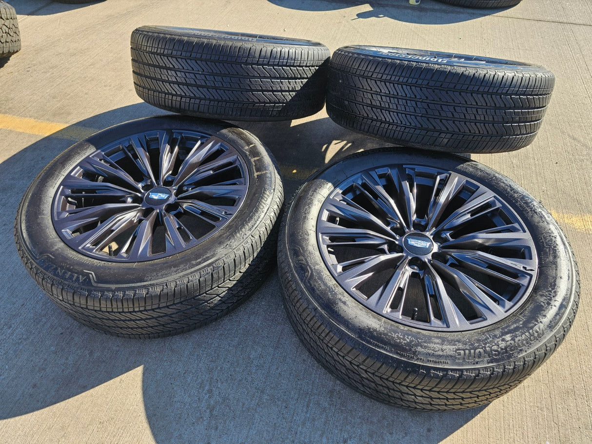 22" Cadillac Escalade V V600 Platinum OEM ORIGINAL wheels rims 2024 2025 2026 Texas Truck Tire