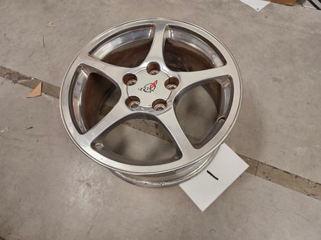 18" 18x9.5 Chevy Corvette OEM polished rim wheel 5105 5104 2003 2004 2005 REAR Texas Truck Tire