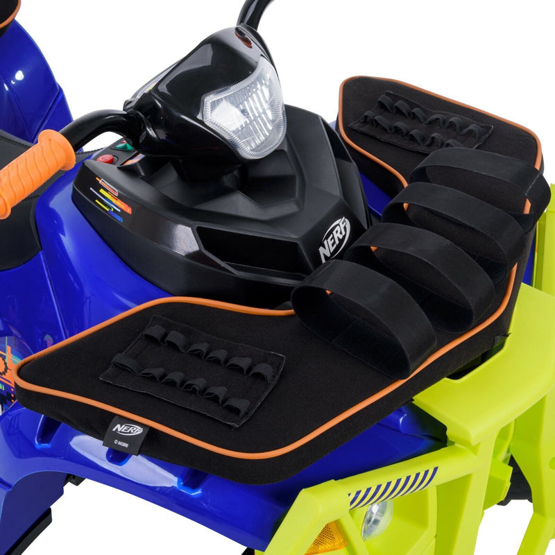 Huffy Kids 12-Volt ATV Battery Ride On Toy with Straps for Nerf Toys - Perfect for Outdoor Adventures!