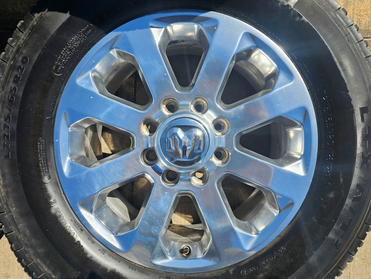 20" Dodge Ram 2500 3500 LARAMIE OEM 2700 wheels rims tires MICHELIN Texas Truck Tire