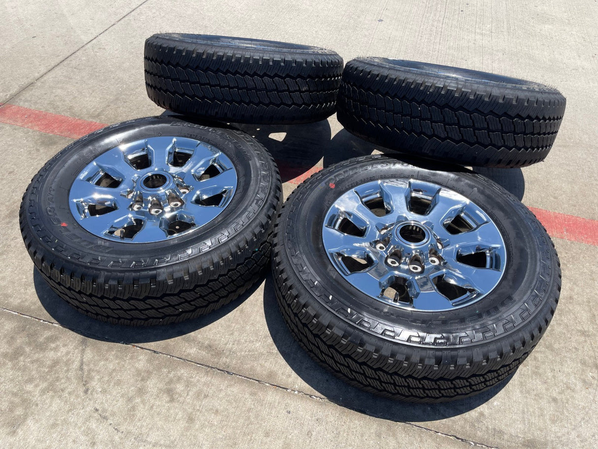 20" Ford F-250 King Ranch Lariat OEM 10100 rims wheels CHROME NEW BRIDGESTONE Texas Truck Tire