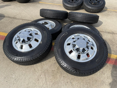 18" GMC Sierra 3500 DENALI Dually rims wheels OEM 8x210 2025 2026 MICHELIN Texas Truck Tire