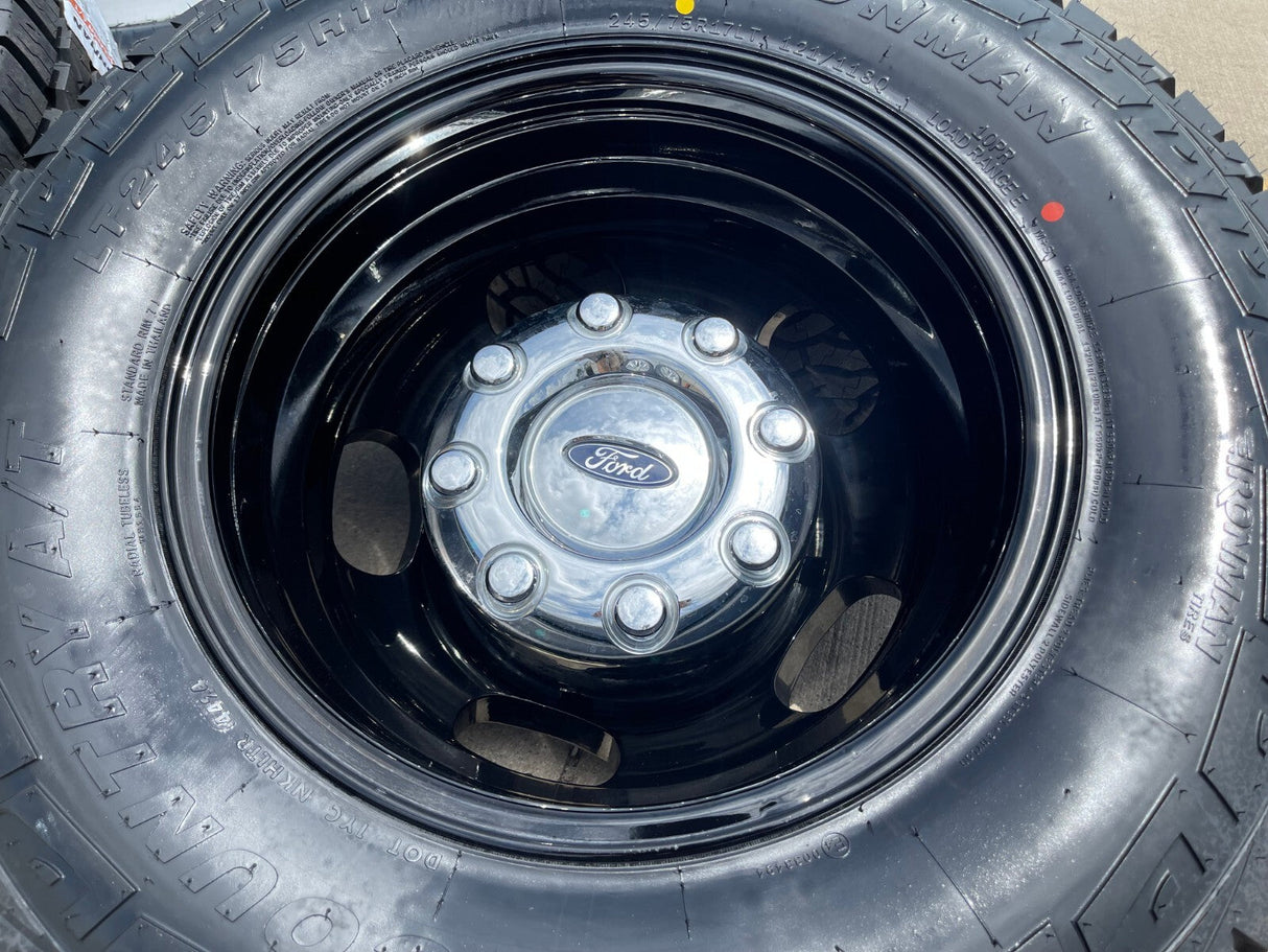 17" Ford F-350 Dually OEM 10477 10478 rims wheels 2024 2025 2026 IRONMAN A/T NEW Texas Truck Tire