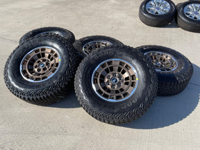 17" Ford Bronco HERITAGE Edition wheels rims BRONZE GOODYEAR 35" Texas Truck Tire
