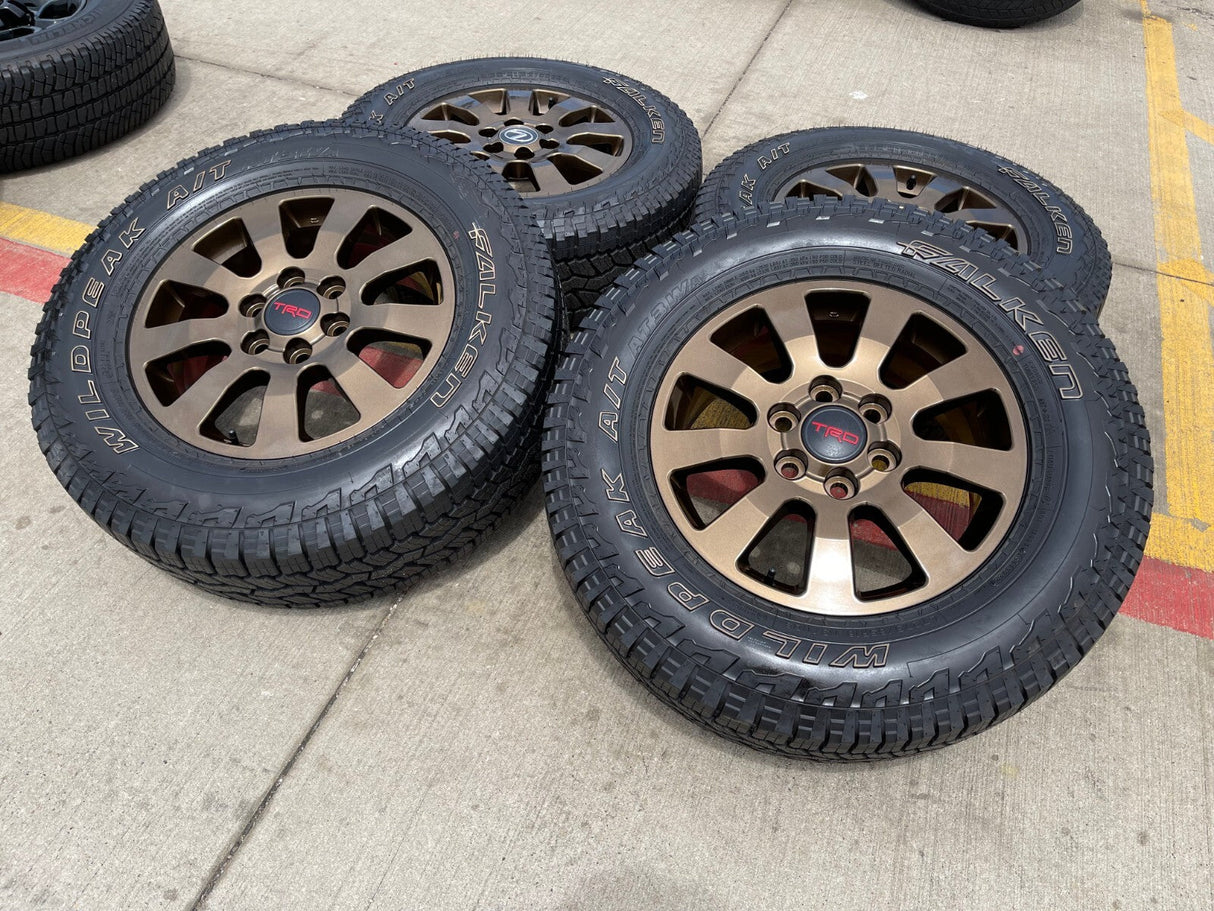 18" Toyota Land Cruiser OEM TRD wheels rims 95952 Tundra Sequoia BRONZE Texas Truck Tire