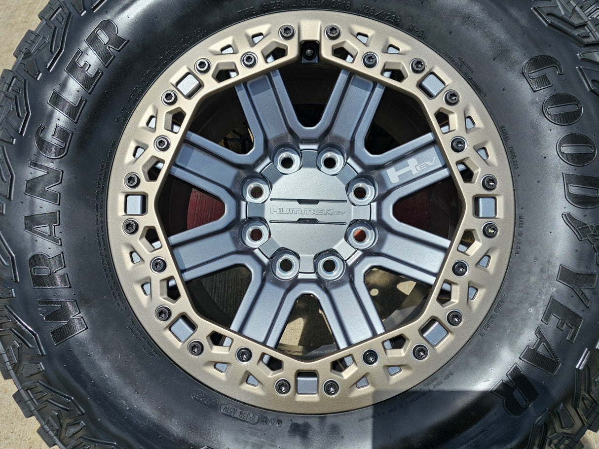 18" Hummer Grazen beadlock EV HEV 2500 OEM wheels rims 2023 2024 2025 2026 NEW Texas Truck Tire