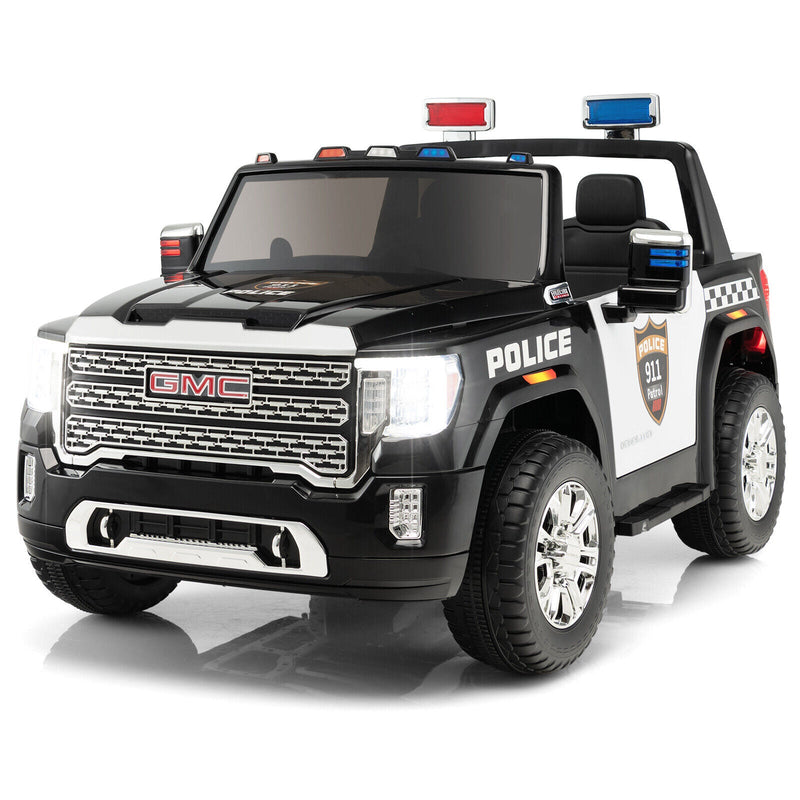 2-Seater Electric Police Car for Kids with Dual Control Modes - 12V Ride On Toy