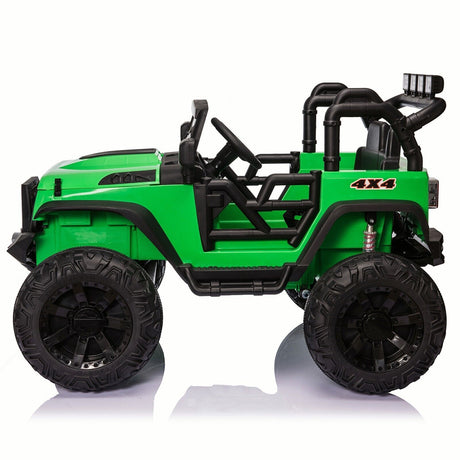 24V Battery-Powered Kids Ride On Truck with Trailer and RC Control - 3 Speeds, Camo Design