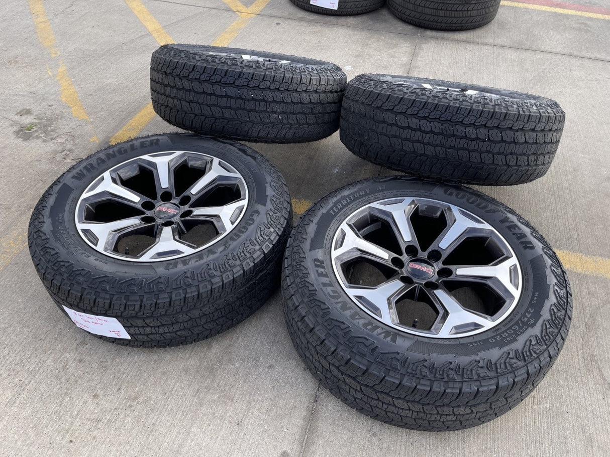 20" GMC Sierra Canyon Chevy Silverado OEM wheels rims 2024 2025 2026 2027 NEW Texas Truck Tire