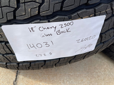 18" Chevy Silverado ALASKAN AT4X 2500 OEM 14031 wheels rims 2024 2025 2026 NEW Texas Truck Tire