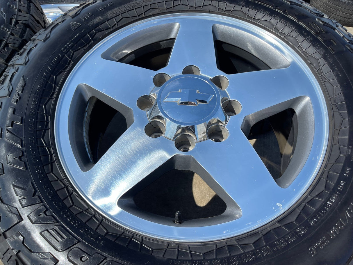 20" Chevy Silverado GMC 2500 OEM 5805 wheels rims tires Texas Truck Tire