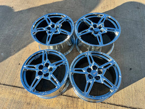 19" + 20" Chevy Corvette C8 OEM Replica rims 14007 14008 2023 2024 2025 USED Texas Truck Tire