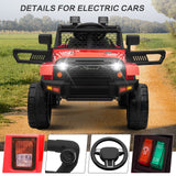12V Kids Ride-On Truck with Remote Control, Power Wheels, and LED Lights