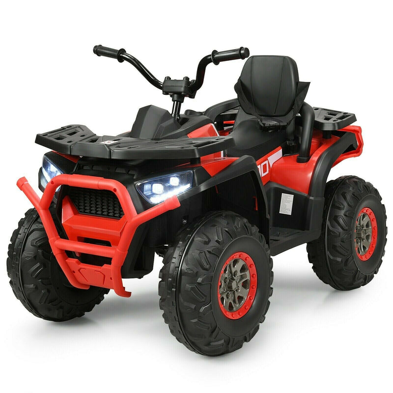 12 Volt Children's Electric Four-Wheeler ATV Quad with MP3 Player and LED Illumination