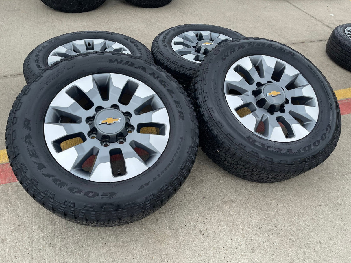 20" Chevy Silverado GMC Sierra AT4 2500 3500 OEM 5960 5947 wheels rims Texas Truck Tire