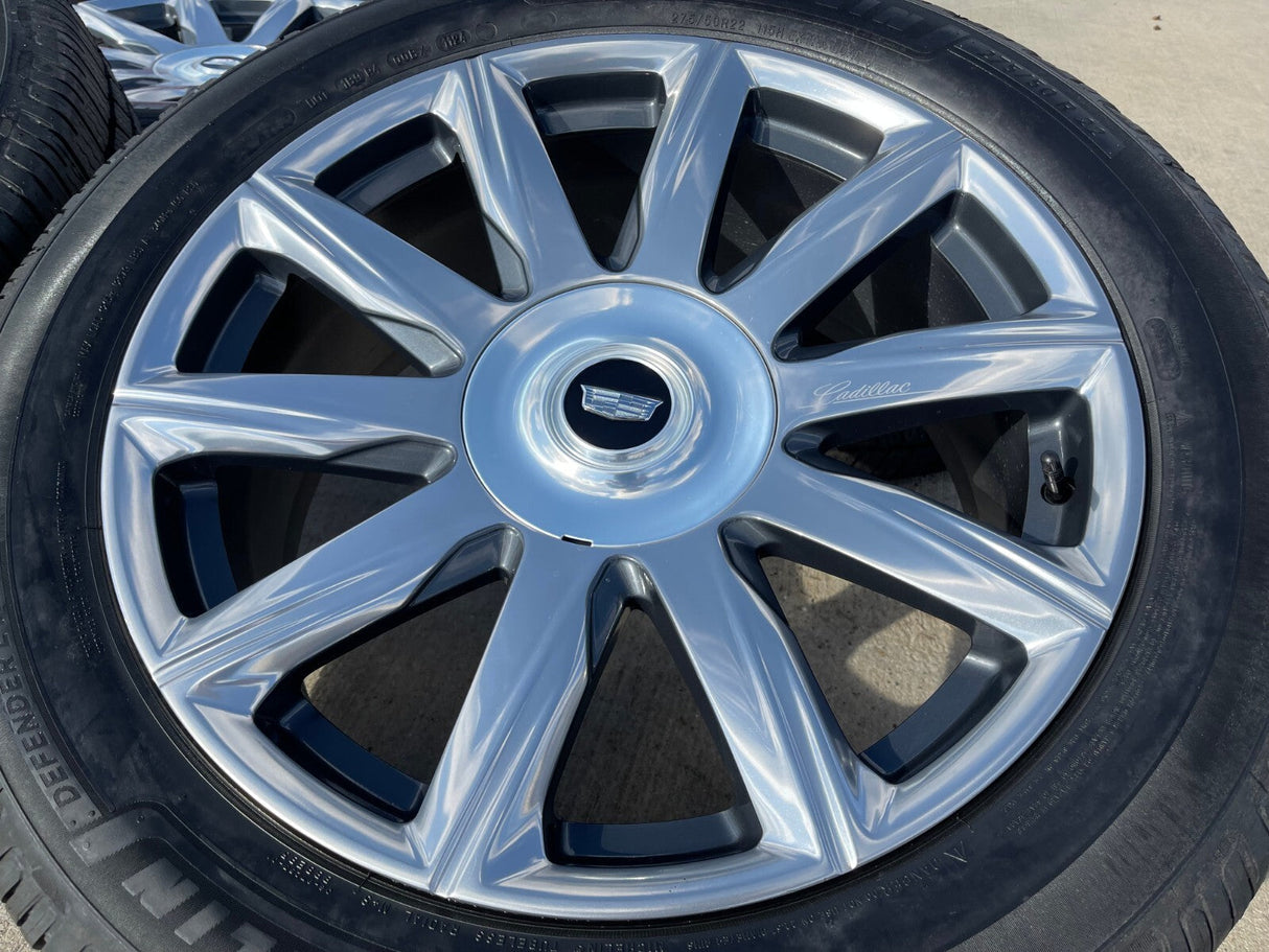 22" Cadillac Escalade Platinum OEM ORIGINAL 95078 wheels rims 2024 2025 2026 NEW Texas Truck Tire