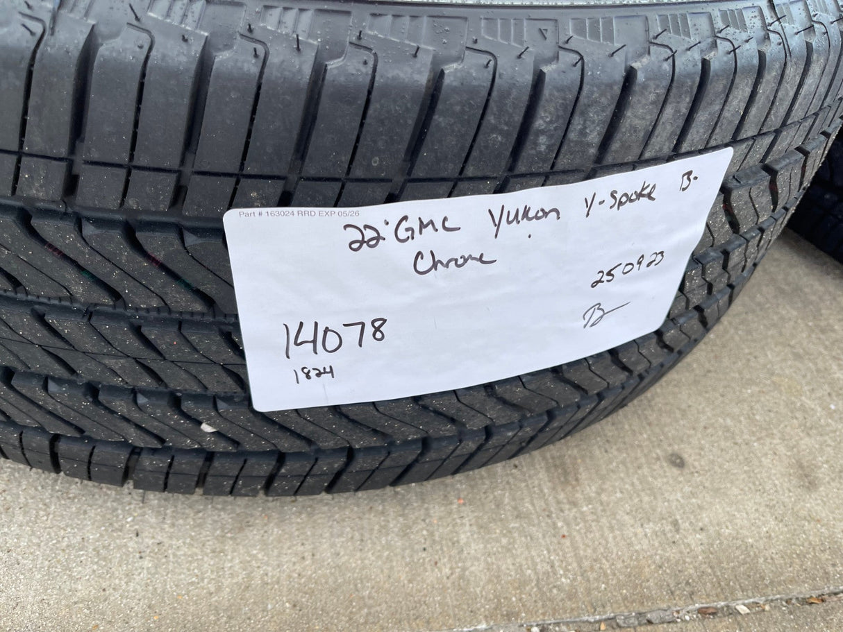 22" GMC Yukon Sierra DENALI OEM 5904 wheels rims 2022 2023 2024 2025 2026 Texas Truck Tire