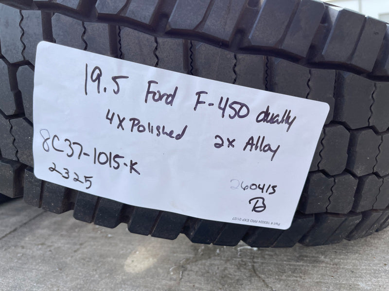 19.5" Ford F-450 Dually F-550 rims wheels RAM 4500 OEM 10x225 2024 2025 2026 Texas Truck Tire