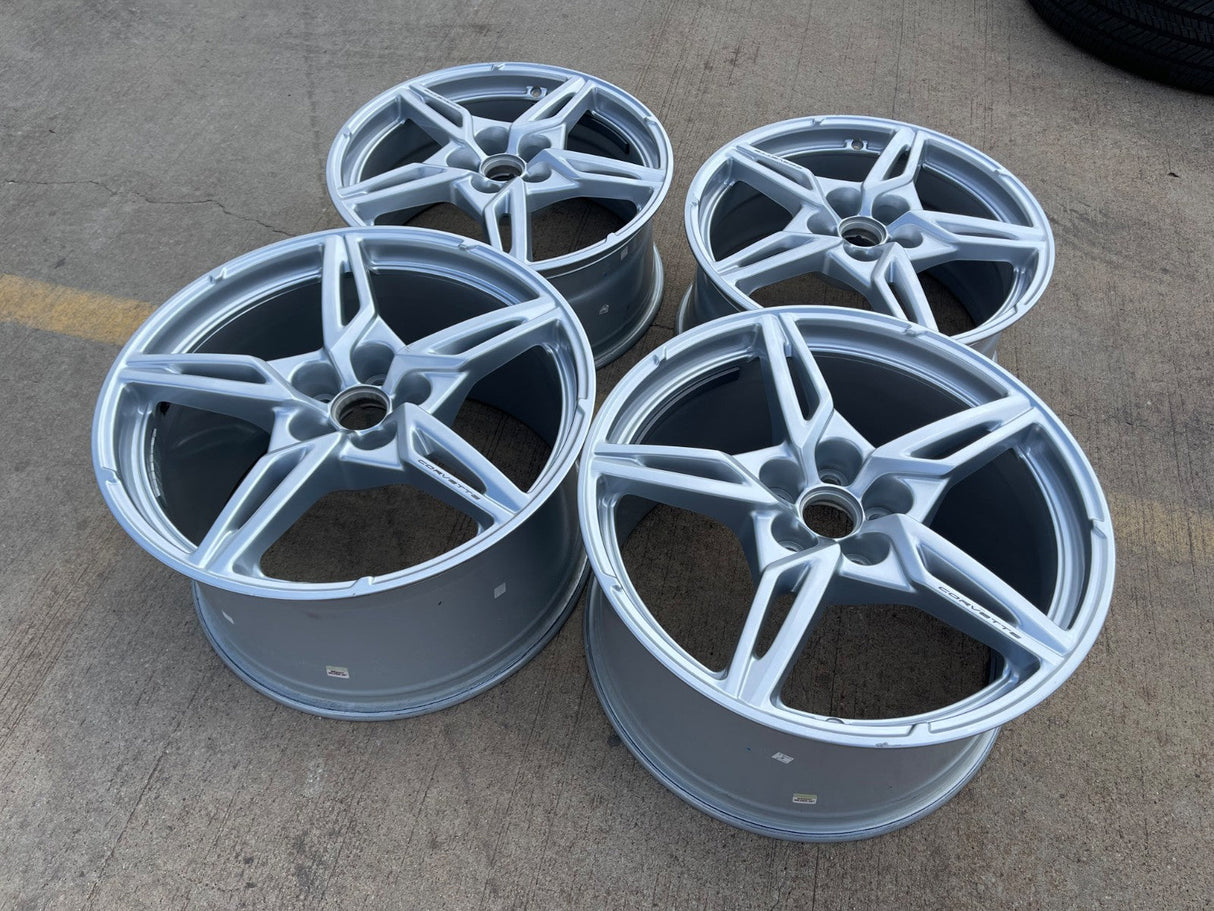 19" + 20" Chevy Corvette C8 OEM wheels rims 14007 14008 2023 2024 2025 2026 Texas Truck Tire