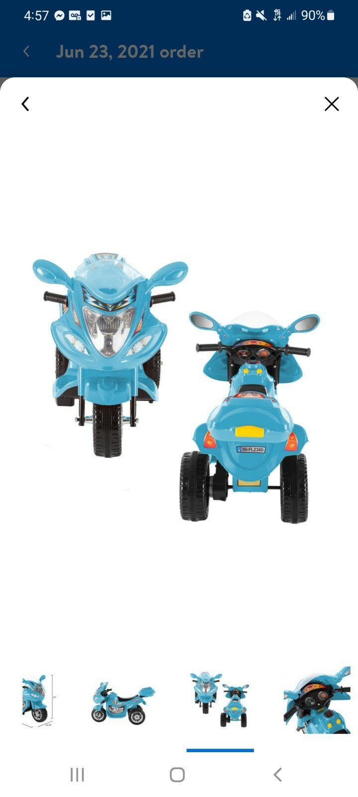 Electric Ride-On Tricycle Motorcycle Toy for Toddlers