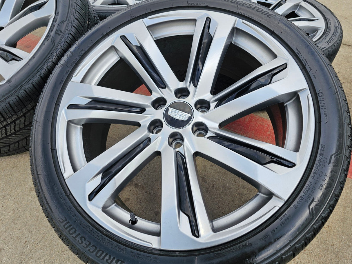 (1) 24" Cadillac Escalade V Platinum OEM wheel rim tire spare 2024 2025 2026 NEW Texas Truck Tire