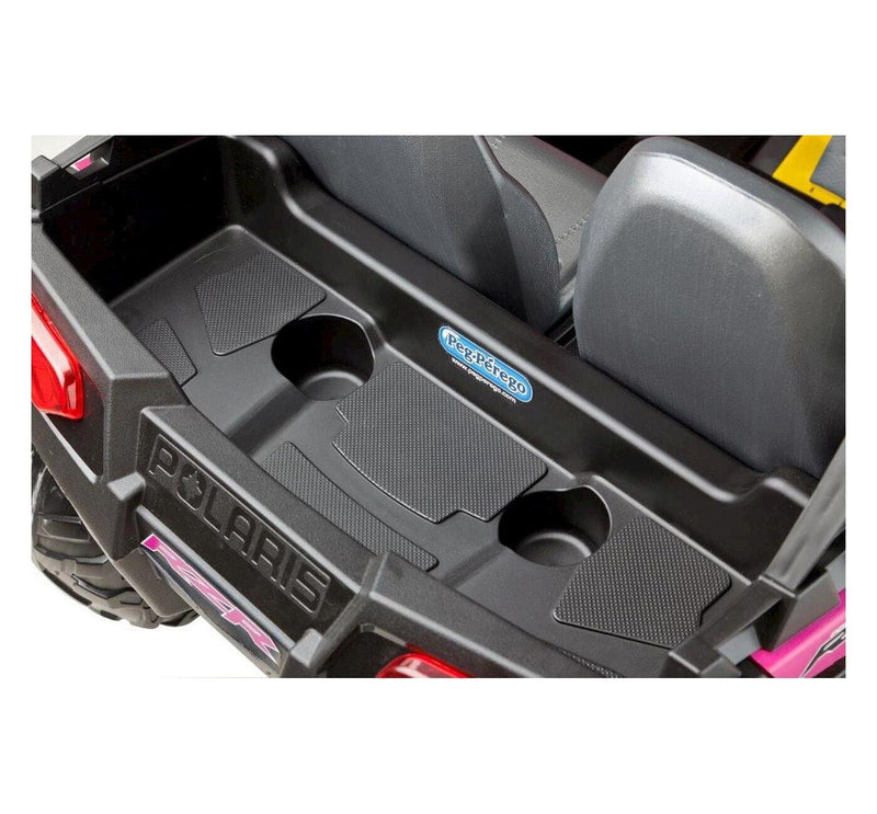 Peg Perego 12V Polaris RZR 900 Electric Ride-On Vehicle in Pink - Accommodates 2 Kids