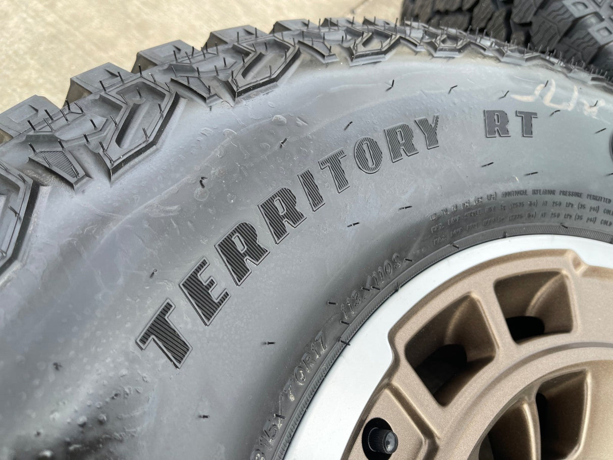 17" Ford Bronco HERITAGE Edition wheels rims BRONZE 2025 2026 GOODYEAR 35" NEW Texas Truck Tire