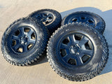 17" Jeep Wrangler Rubicon OEM 9260 wheels rims Gladiator GOODYEAR  A/T 33" NEW Texas Truck Tire