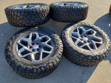 20" GMC Sierra Yukon AT4 Tahoe Silverado OEM 95369 wheels rims TOYO 34" Texas Truck Tire