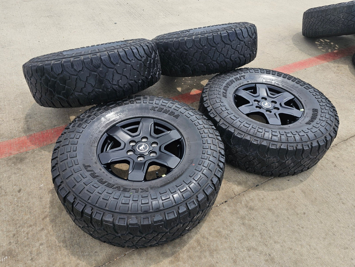 (4) 17" Ford Bronco wheels rims 95292 10383 SASQUATCH Ranger KENDA 37" Texas Truck Tire