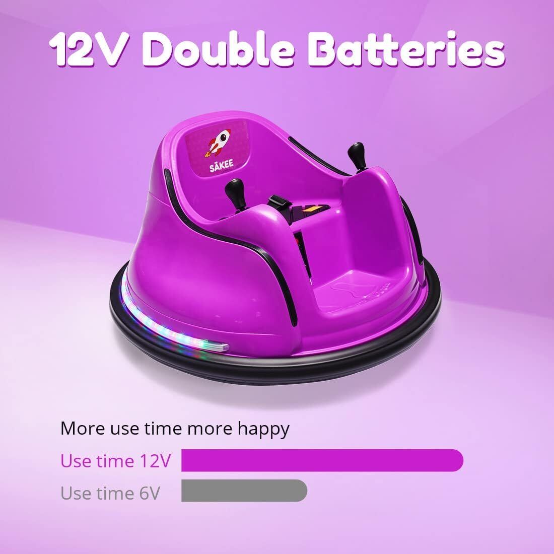 Electric Bumper Car Ride-On Toy for Kids 1.5-6 Years Old - 66lbs Weight Capacity