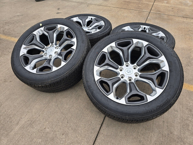 22" Dodge Ram 1500 OEM LIMITED Laramie wheels rims 2685 GRAY 2022 2023 2024 2025 Texas Truck Tire